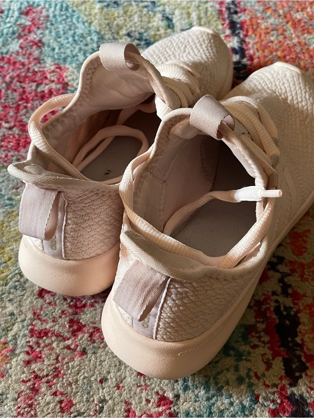 adidas Pink Knit Slip-On Running Shoes